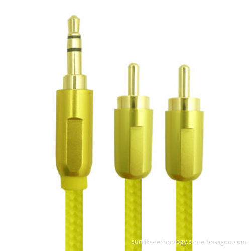 Aux Audio Cable with High-end Metal Shell Nylon Braiding
